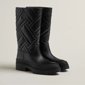 HERMES BLACK FUJI BOOTS BRAND NEW 38.5